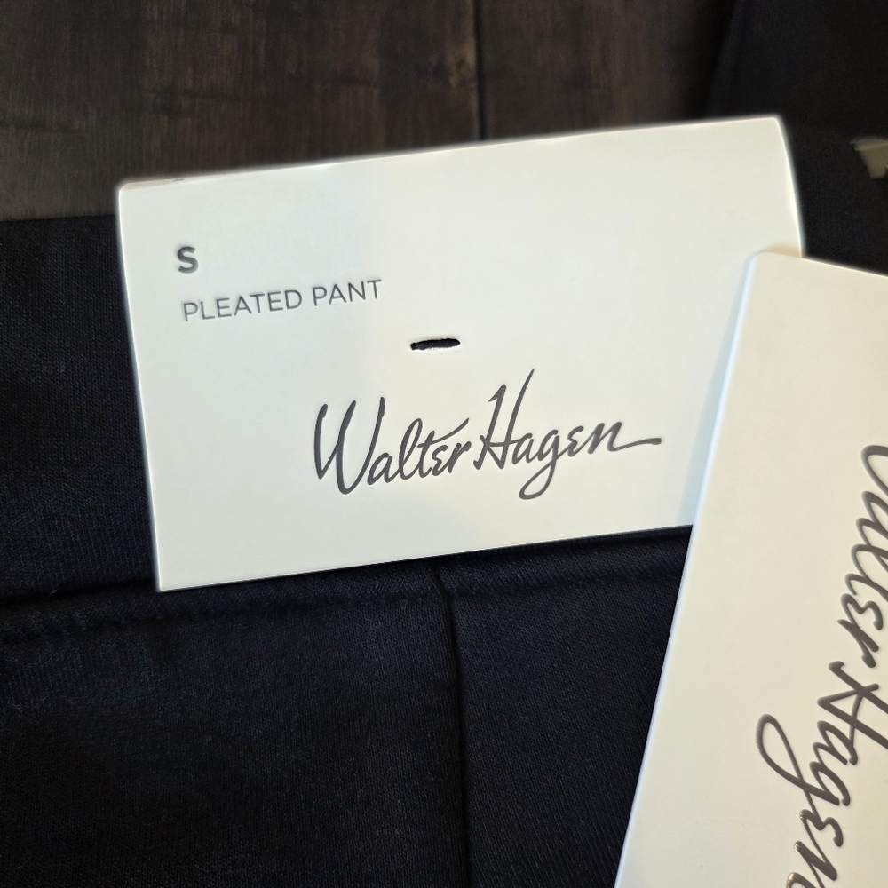 Walter Hagen Clubhouse Women's Fashion Pleated Pants Black Small New Golf Lady - Picture 11 of 14